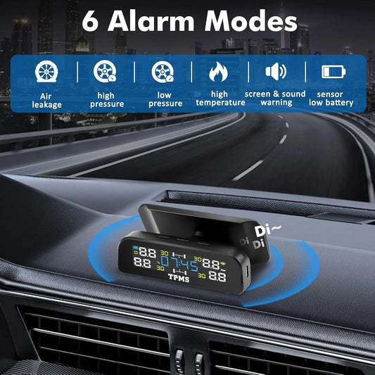 TPMS Tire Pressure Monitoring System – 4 Sensors LCD Display
