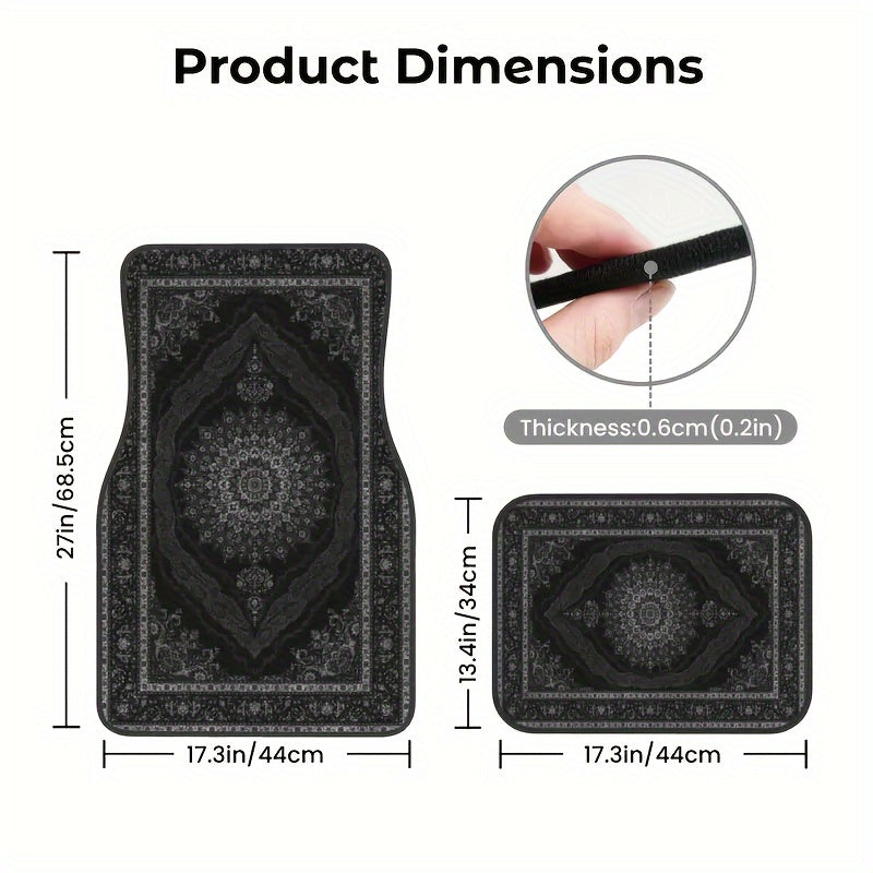 4pcs Luxury European-Style Car Floor Mats