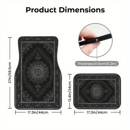 4pcs Luxury European-Style Car Floor Mats