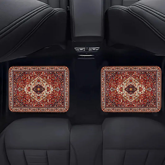Set of 4 Vintage Moroccan Car Floor Mats