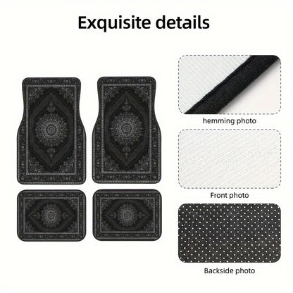4pcs Luxury European-Style Car Floor Mats