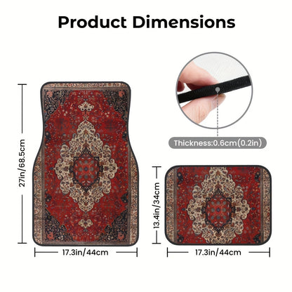 4pcs Bohemian European Pattern Car Floor Mats