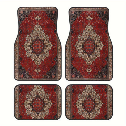 4pcs Bohemian European Pattern Car Floor Mats