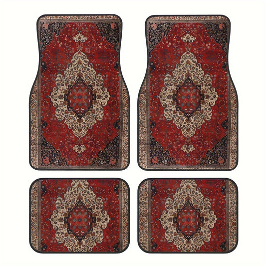 4pcs Bohemian European Pattern Car Floor Mats