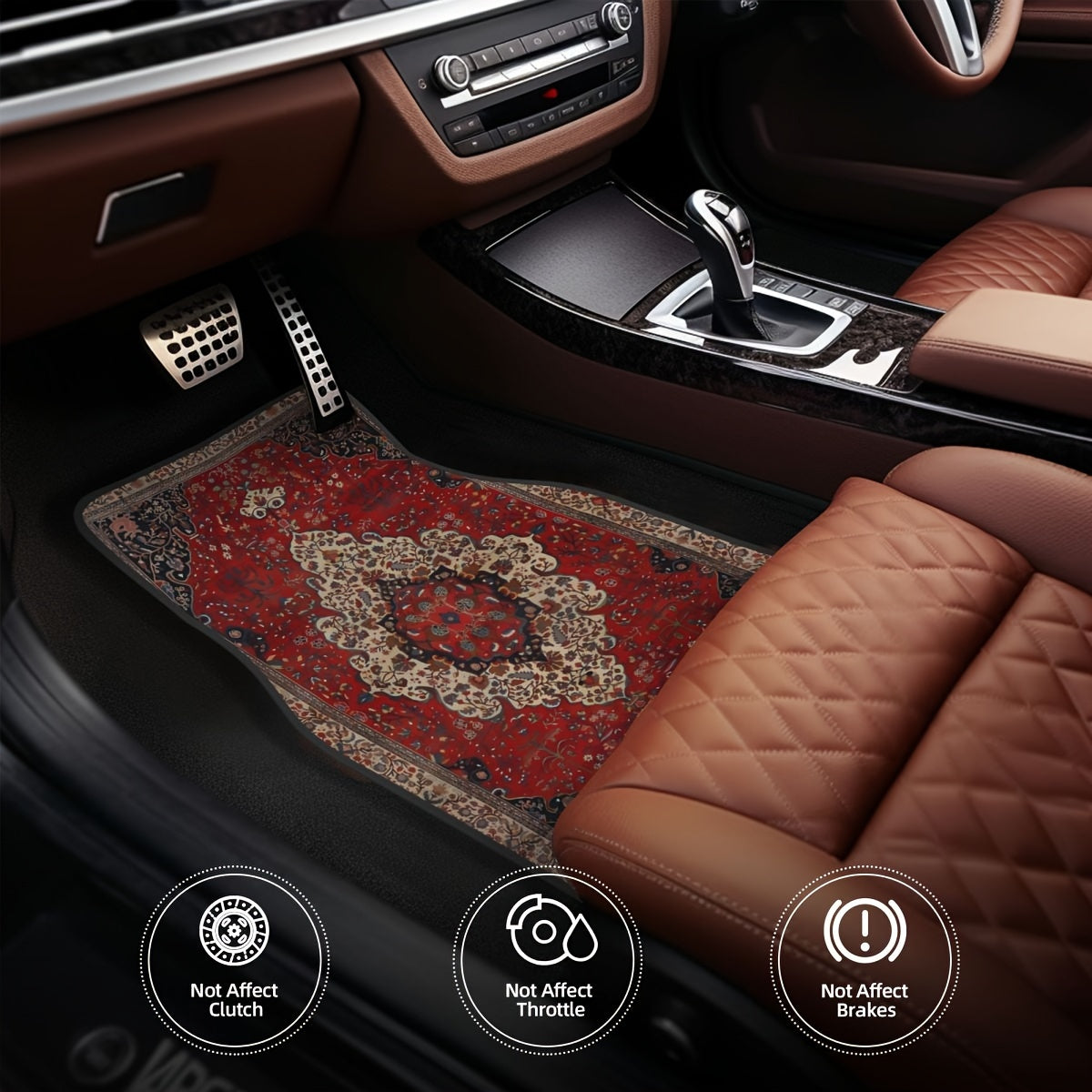 4pcs Bohemian European Pattern Car Floor Mats