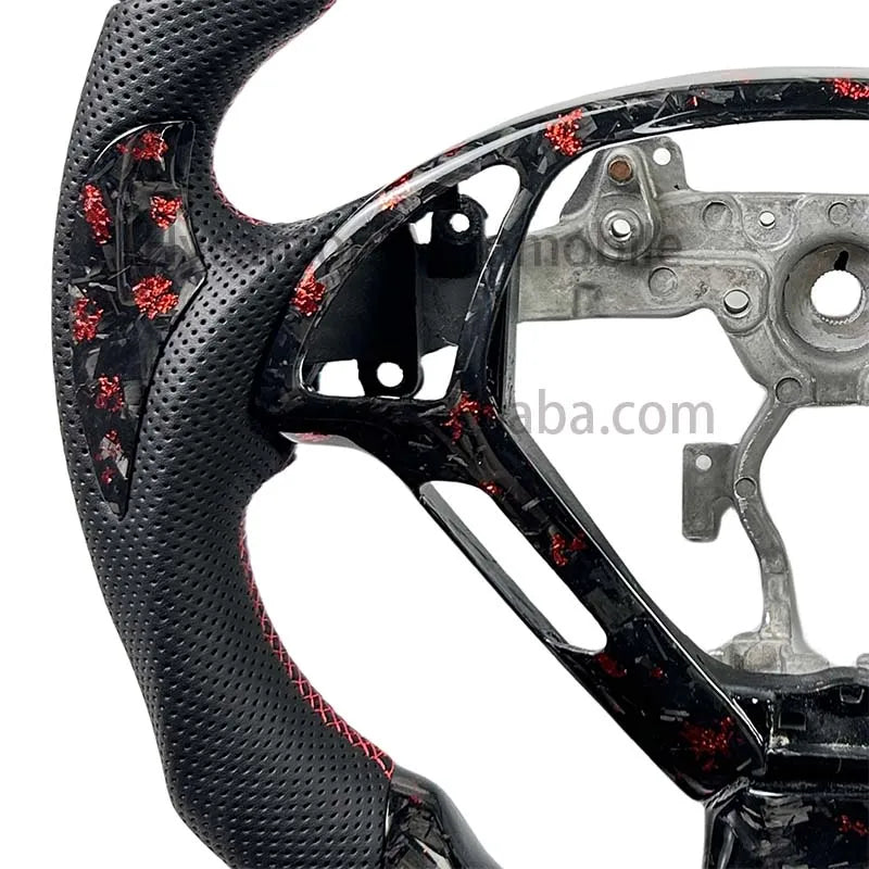 Infiniti G37 (2008–2017) Forged Carbon Fiber Steering Wheel – Perforated Leather