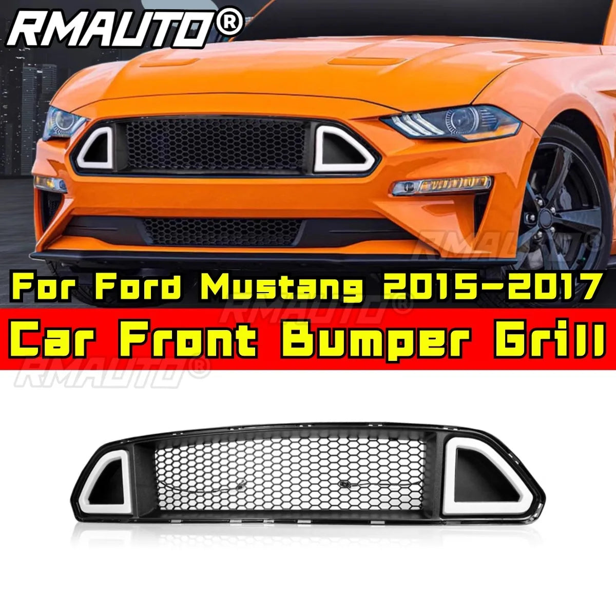 Front Bumper Grille for Ford Mustang (2015–2017)