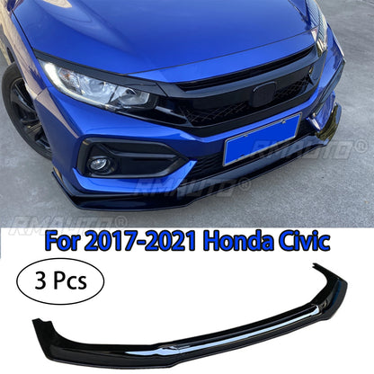 Front Lip Splitter Diffuser for Honda Civic 2017–2021 (SI & Hatchback)