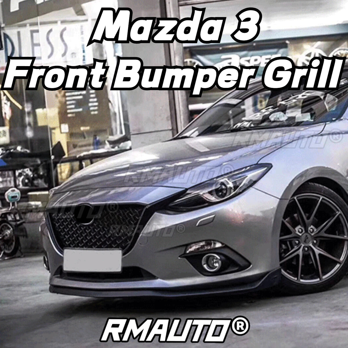 For Mazda 3 Axela 2014-2016 Front Bumper Grille Racing Grill Honeycomb Diamond Style Body Kit for Mazda 3 Axela Car Accessories
