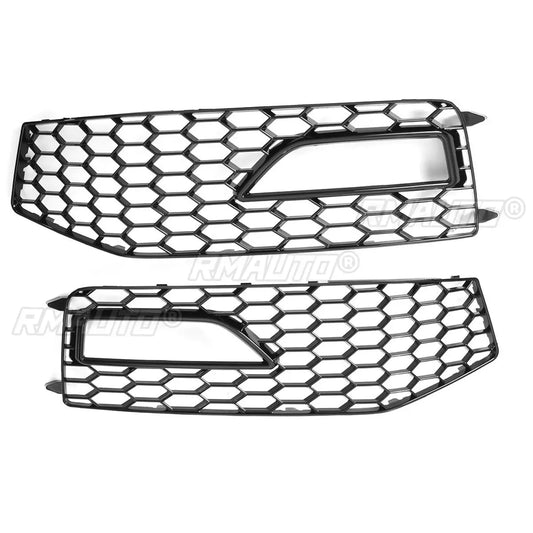 Gloss Black Front Fog Grille Set – Audi A4 B8.5 / S4 S-Line (2013–2015)