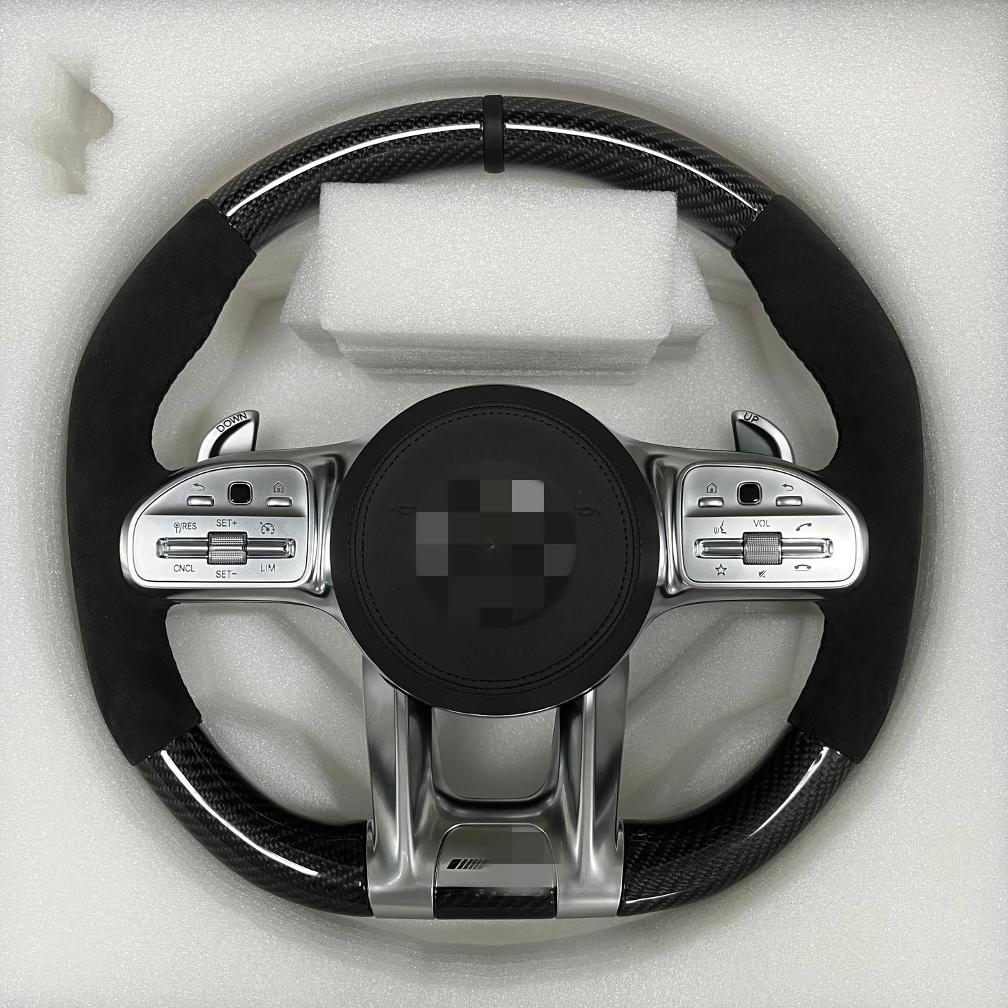 Mercedes-Benz Carbon Fiber Steering Wheel – Full Leather Performance Upgrade