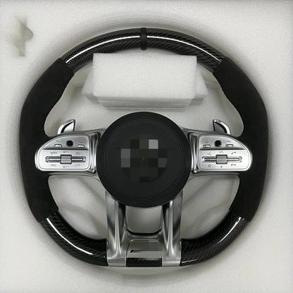 Mercedes-Benz Carbon Fiber Steering Wheel – Full Leather Performance Upgrade