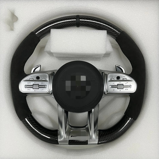 Mercedes-Benz Carbon Fiber Steering Wheel – Full Leather Performance Upgrade
