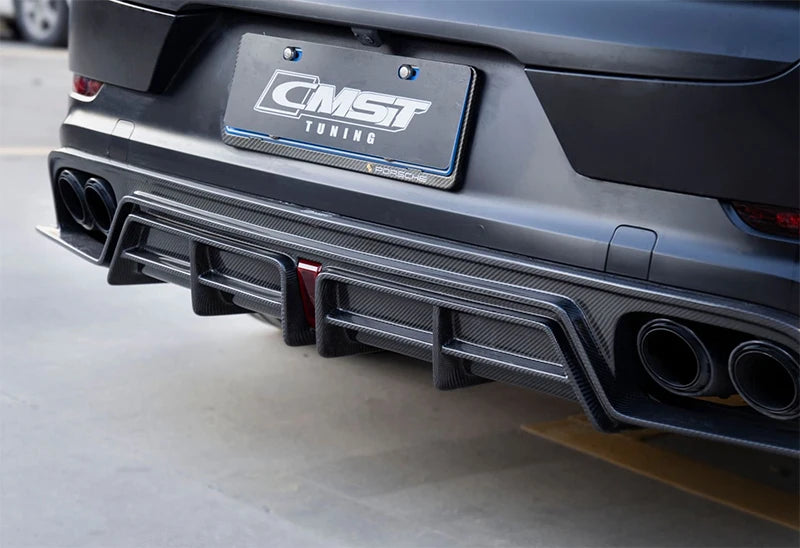 Carbon Fiber Rear Diffuser – Porsche Cayenne Turbo 9Y0 (CMST Style)
