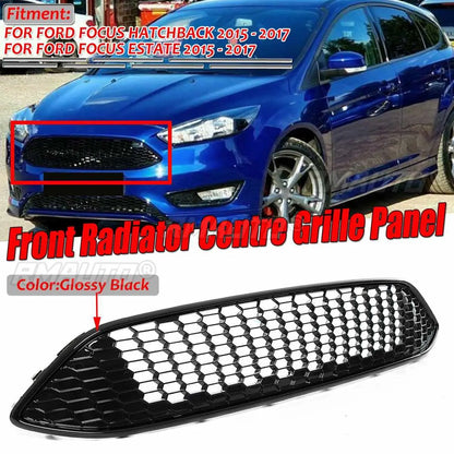 Honeycomb Front Center Grille for Ford Focus MK3 ST-Line (2015–2017)