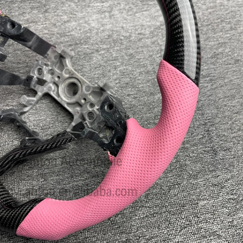 Honda Accord 10th Gen Carbon Fiber Steering Wheel – Pink Leather Edition