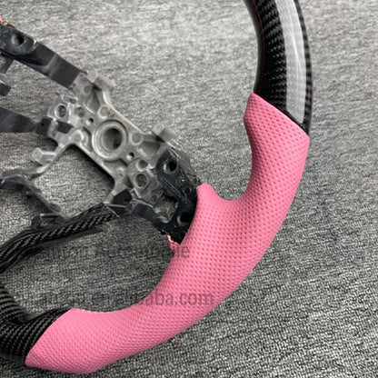 Honda Accord 10th Gen Carbon Fiber Steering Wheel – Pink Leather Edition