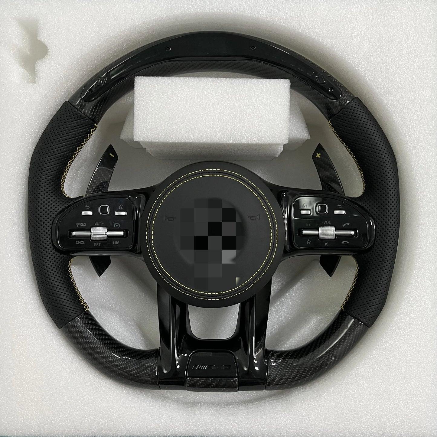 Mercedes-Benz Carbon Fiber Steering Wheel – Full Leather Performance Upgrade