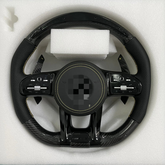 Mercedes-Benz Carbon Fiber Steering Wheel – Full Leather Performance Upgrade