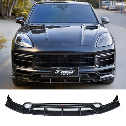 Porsche Cayenne Turbo 9Y0 (2018–2023) Carbon Fiber Front Lip – CMST Style