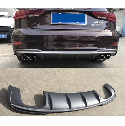 Rear Bumper Diffuser Lip – Audi A3 / A4L 2017–2018 Sport Style Upgrade