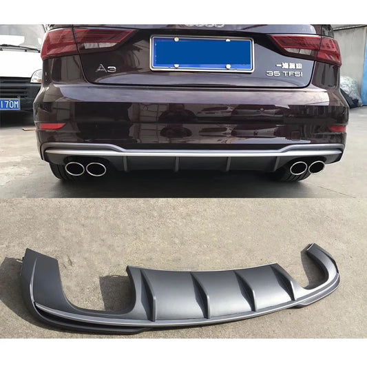 Rear Bumper Diffuser Lip – Audi A3 / A4L 2017–2018 Sport Style Upgrade