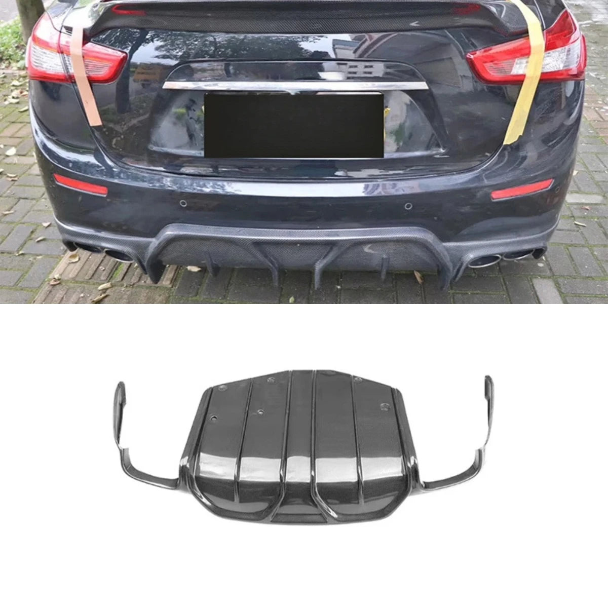 Carbon Fiber Style Rear Diffuser – Maserati Ghibli (2013–2018)