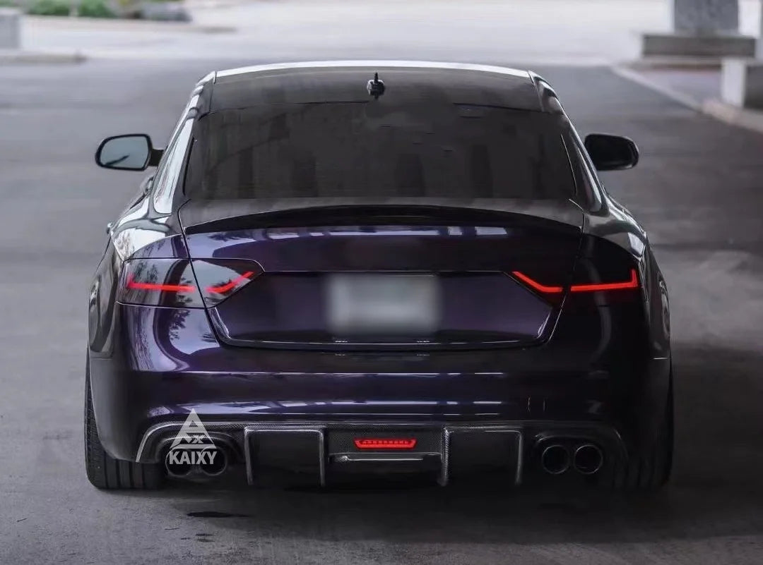 Audi A5 / S5 B8.5 Carbon Fiber Rear Diffuser with LED (2012–2016)