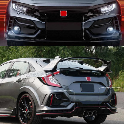 Civic Hatchback Black Fog Grilles 2016/2021