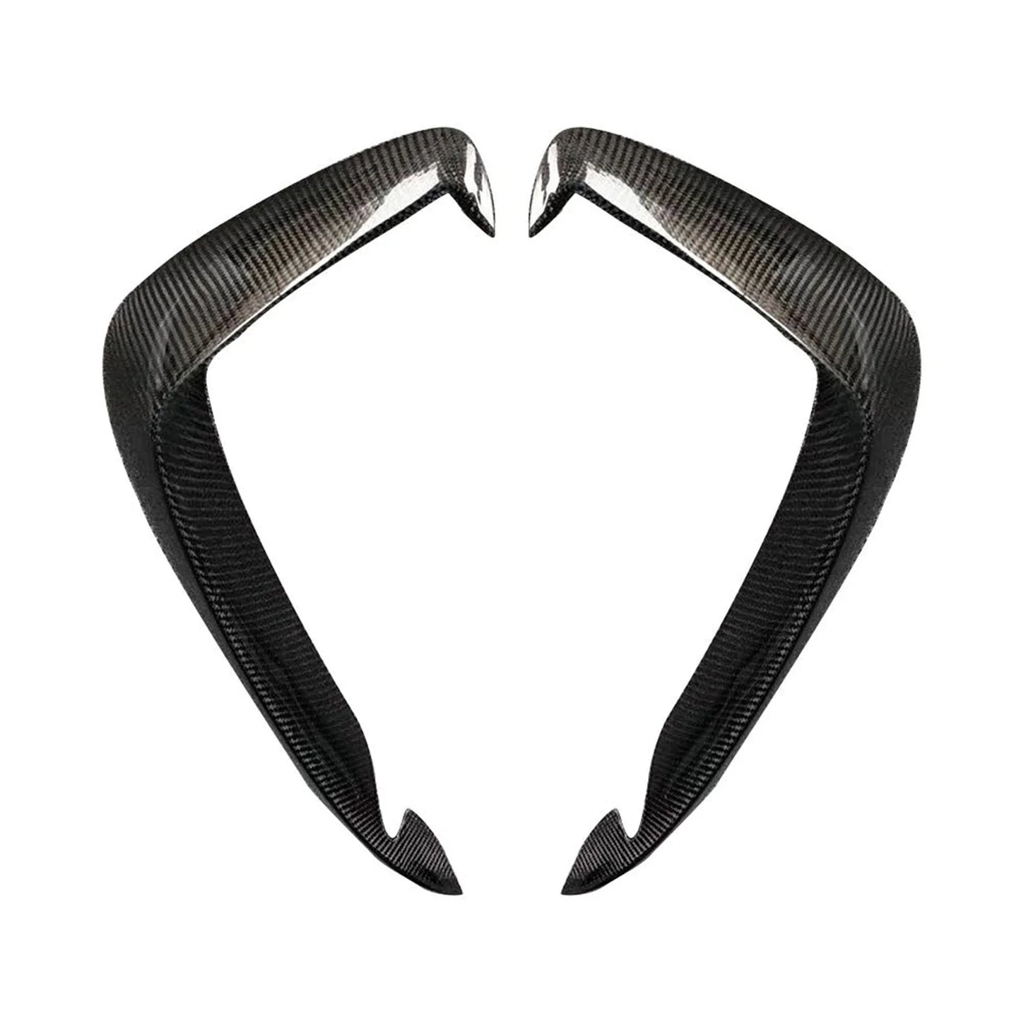 2Pcs Carbon Fiber Front Bumper Vent Fender Splitter Air Intake Decoration Cover Trim for Audi A3 A4 S3 S4 2017 2018 2019