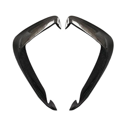 2Pcs Carbon Fiber Front Bumper Vent Fender Splitter Air Intake Decoration Cover Trim for Audi A3 A4 S3 S4 2017 2018 2019
