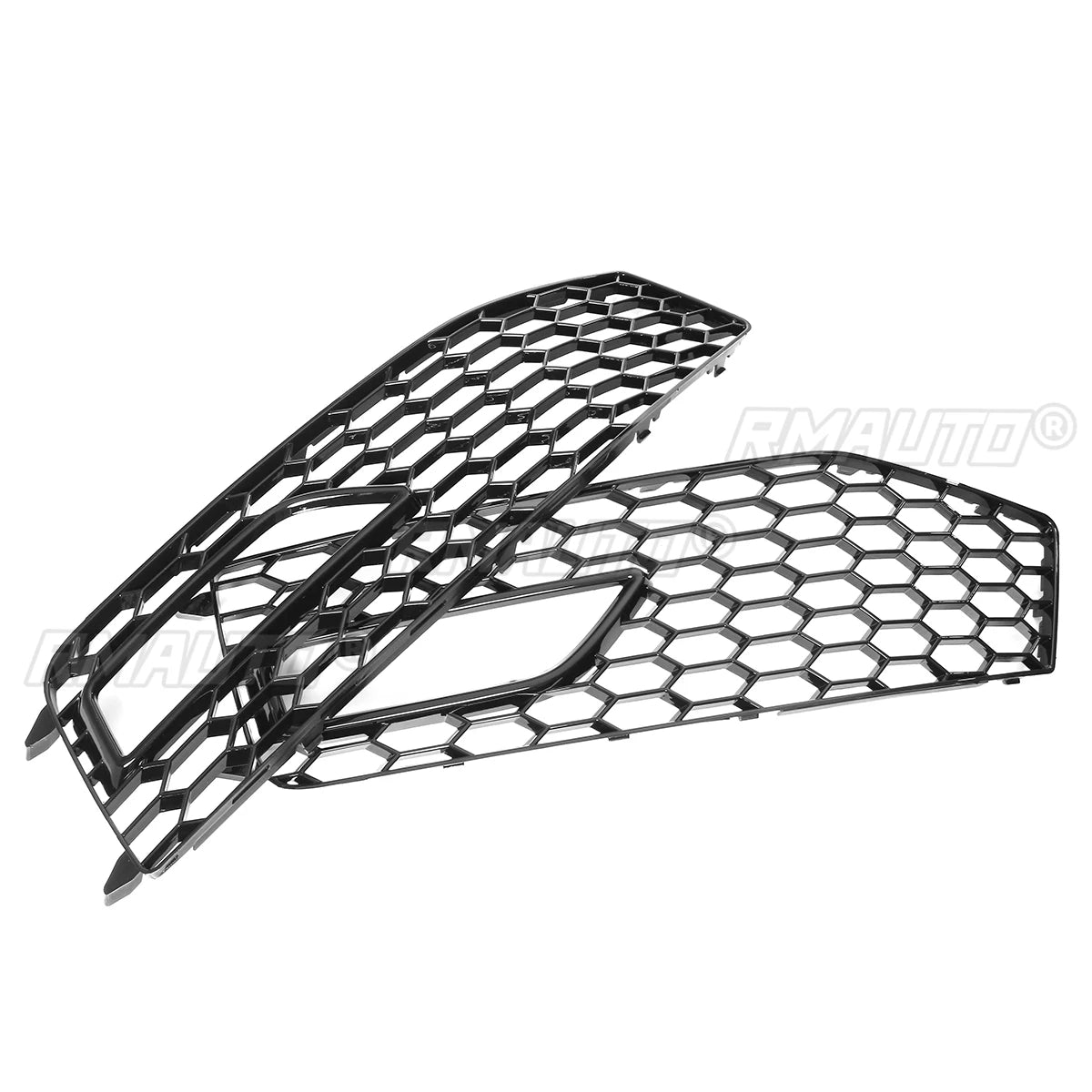 Gloss Black Front Fog Grille Set – Audi A4 B8.5 / S4 S-Line (2013–2015)