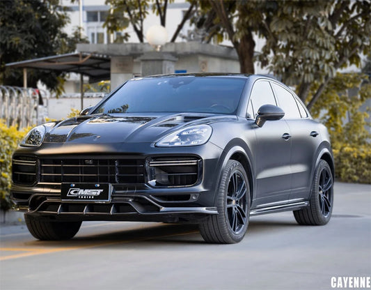 Porsche Cayenne Turbo 9Y0 (2018–2023) Carbon Fiber Front Lip – CMST Style