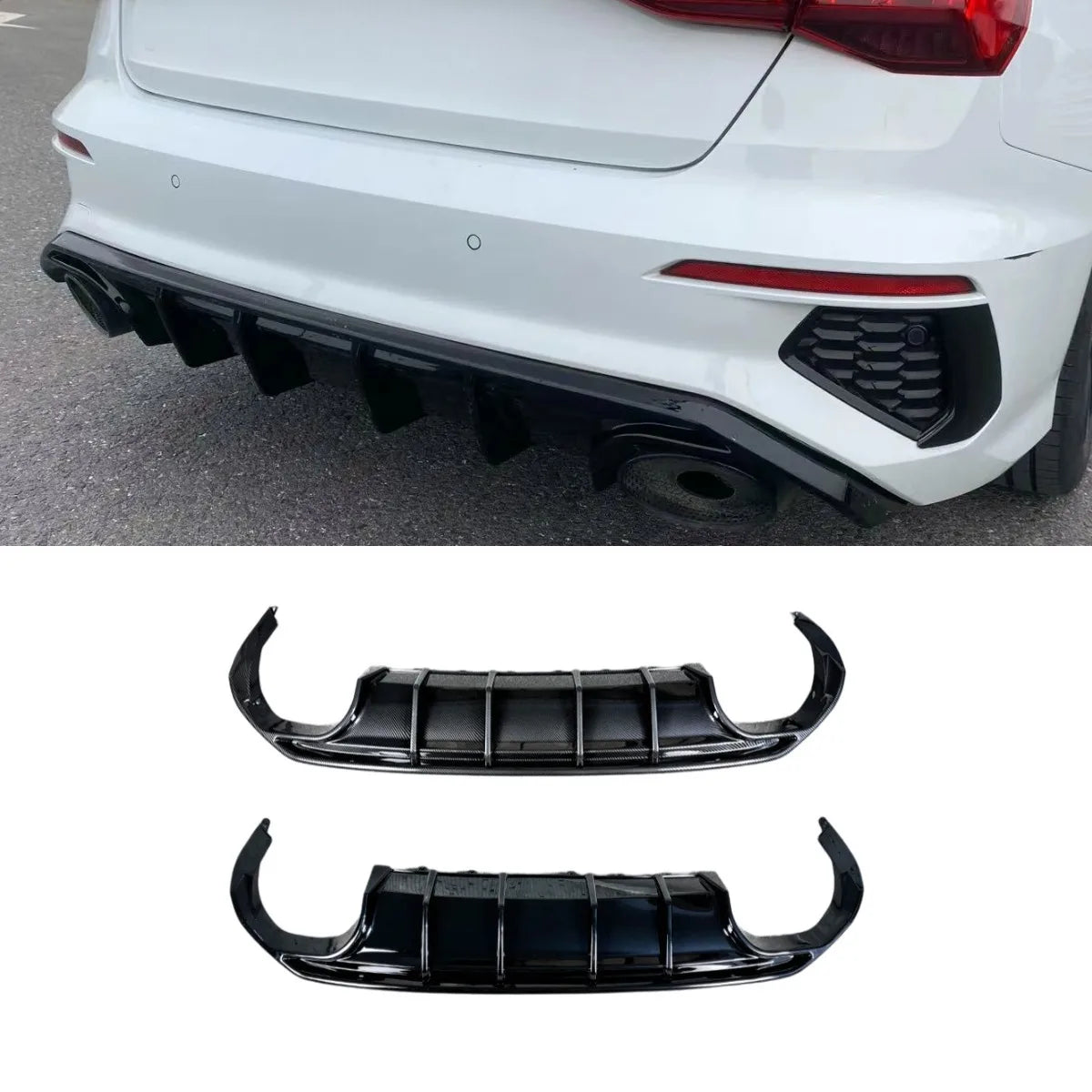 Sport Rear Diffuser Lip – Audi A3 Sedan (2021–2024)