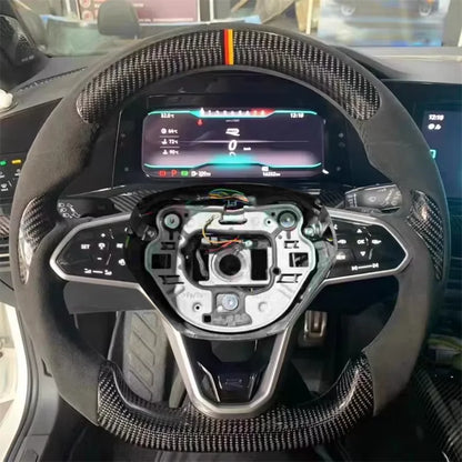 Volkswagen Tiguan / GTI (2022–2024) Suede & Carbon Fiber Steering Wheel
