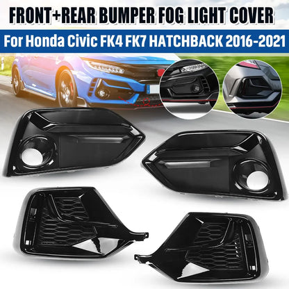 Civic Hatchback Black Fog Grilles 2016/2021