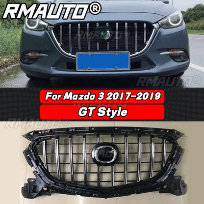 For Mazda 3 Axela 2014-2016 Front Bumper Grille Racing Grill Honeycomb Diamond Style Body Kit for Mazda 3 Axela Car Accessories