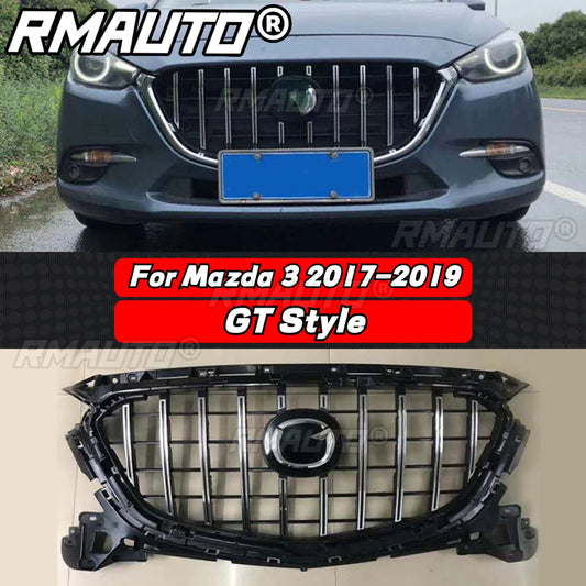 For Mazda 3 Axela 2014-2016 Front Bumper Grille Racing Grill Honeycomb Diamond Style Body Kit for Mazda 3 Axela Car Accessories
