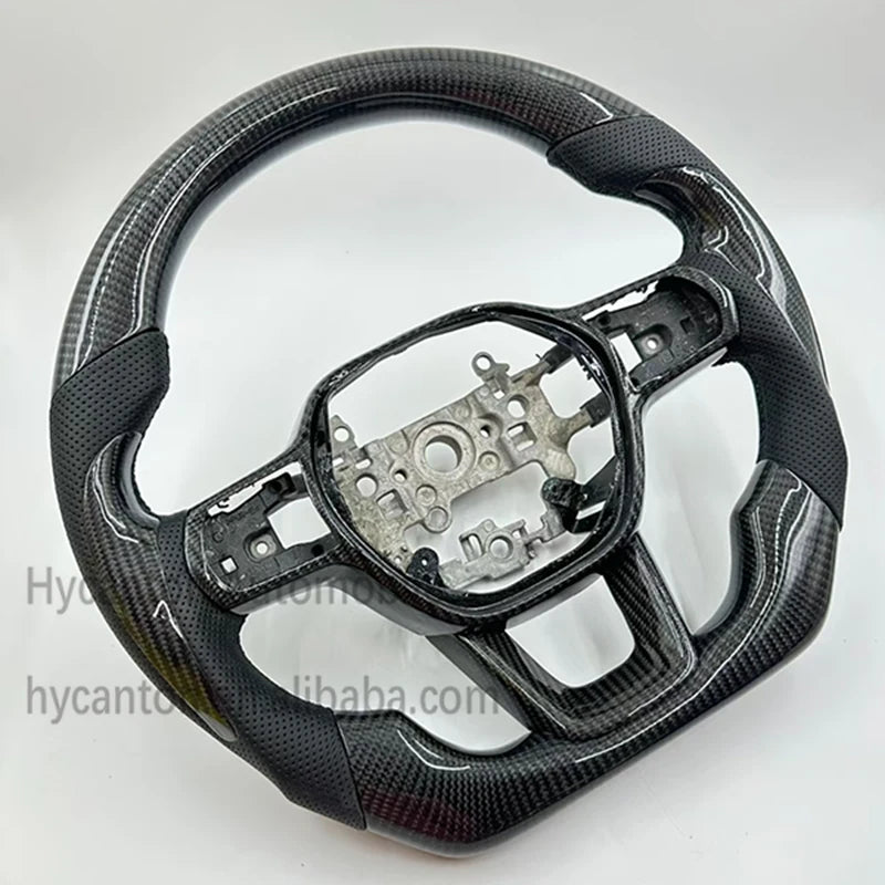 Honda Civic 11th Gen Carbon Fiber Steering Wheel – Perforated Leather Edition