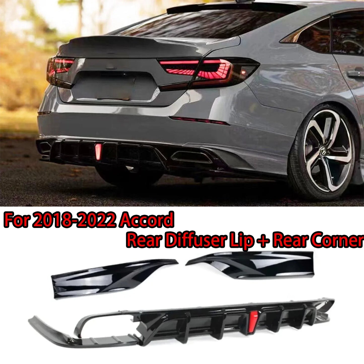 Yofer V2 Style Rear Diffuser Kit – Honda Accord 10th Gen (2018–2022)