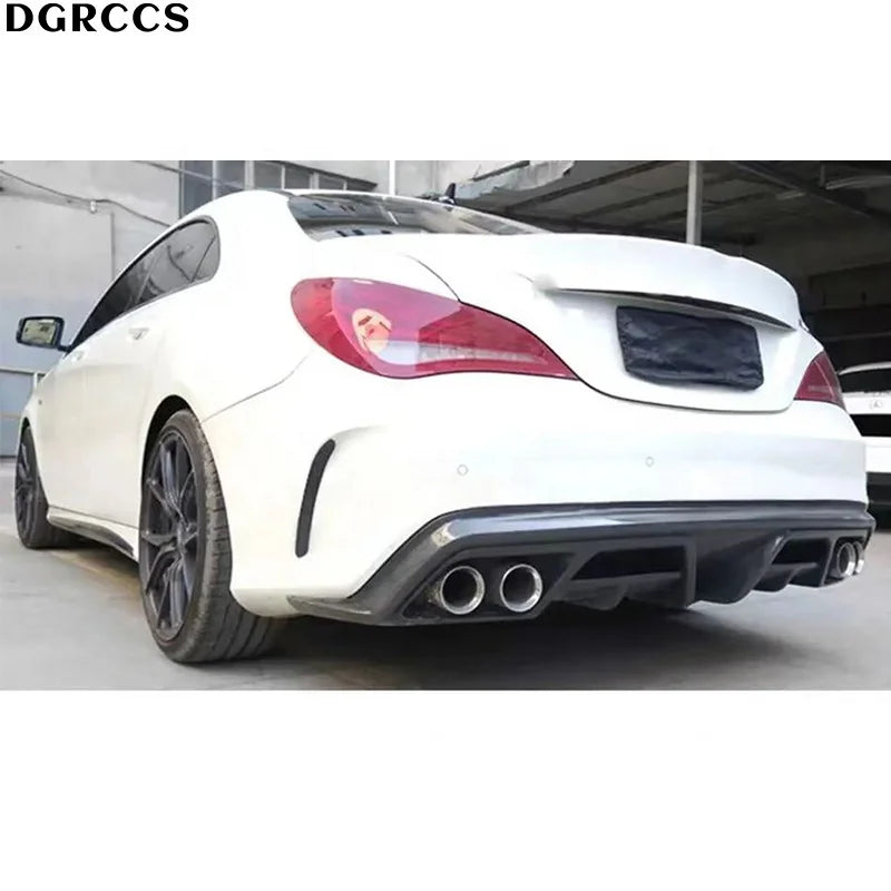 P Style Carbon Fiber Rear Diffuser – Mercedes-Benz CLA W117 (2013–2019)