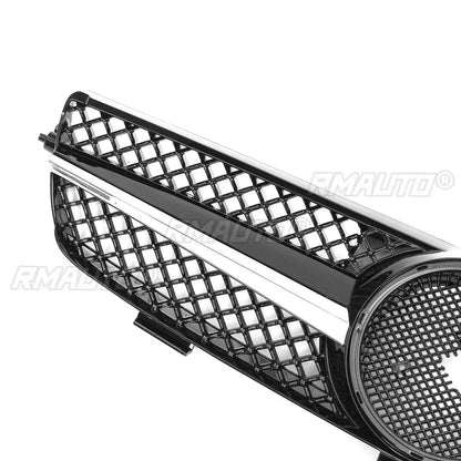 Gloss Black W209 Diamond Style Grill Grille Car Front Bumper Grille for Mercedes for Benz CLK 320 500 W209 2003-2009