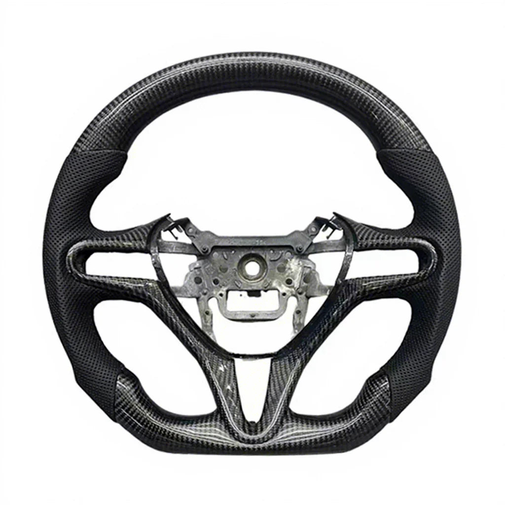 Honda Fit Carbon Fiber Steering Wheel – Perforated Leather Edition
