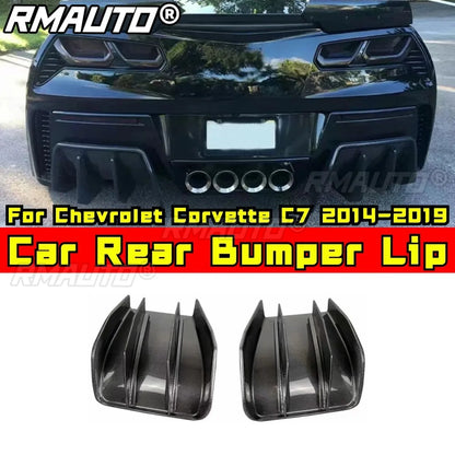 Carbon Fiber Rear Bumper Lip Splitters – Corvette C7 (2014–2019)