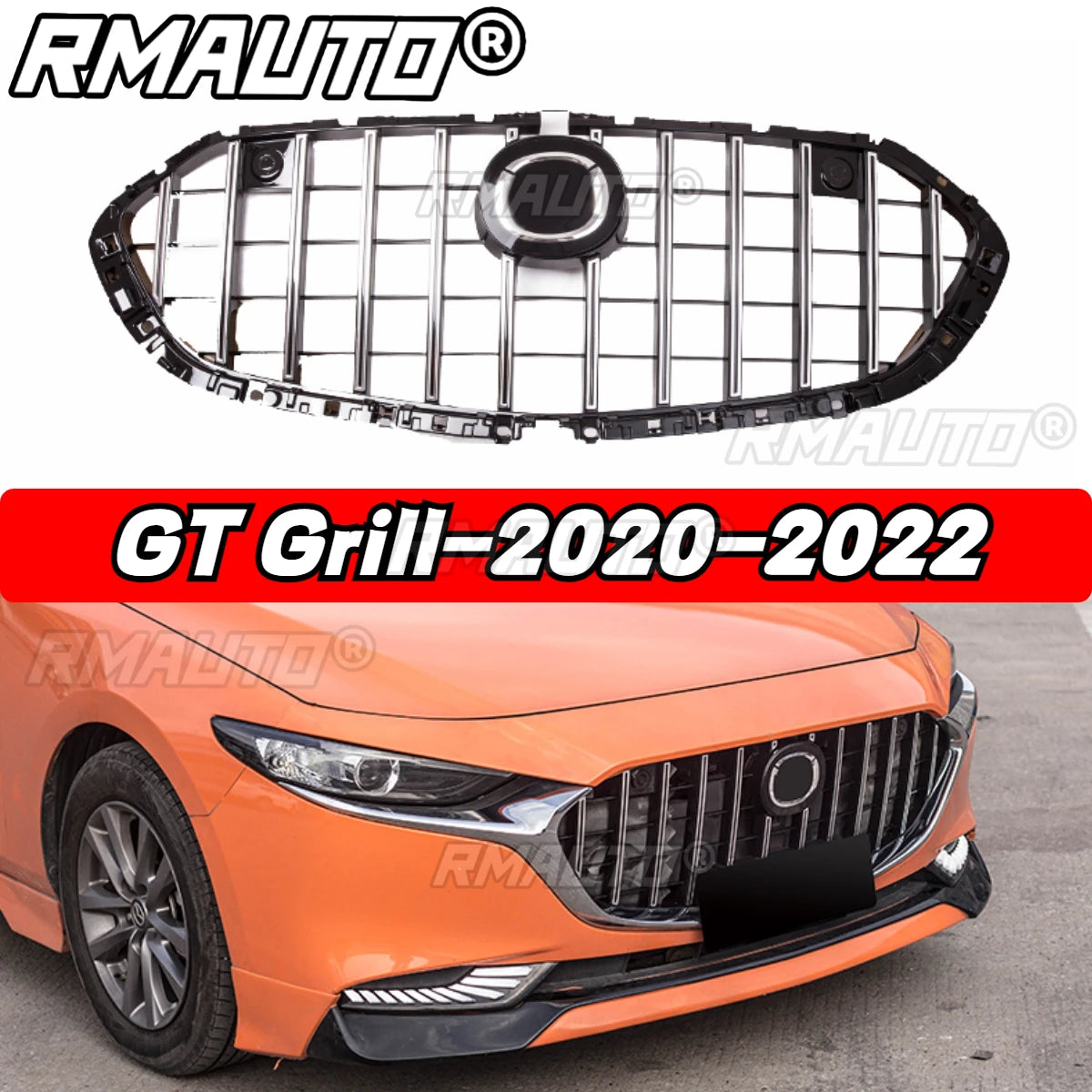 For Mazda 3 Axela 2014-2016 Front Bumper Grille Racing Grill Honeycomb Diamond Style Body Kit for Mazda 3 Axela Car Accessories