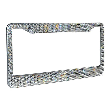 Luxury Crystal Rhinestone License Plate Frame – 2 Pack