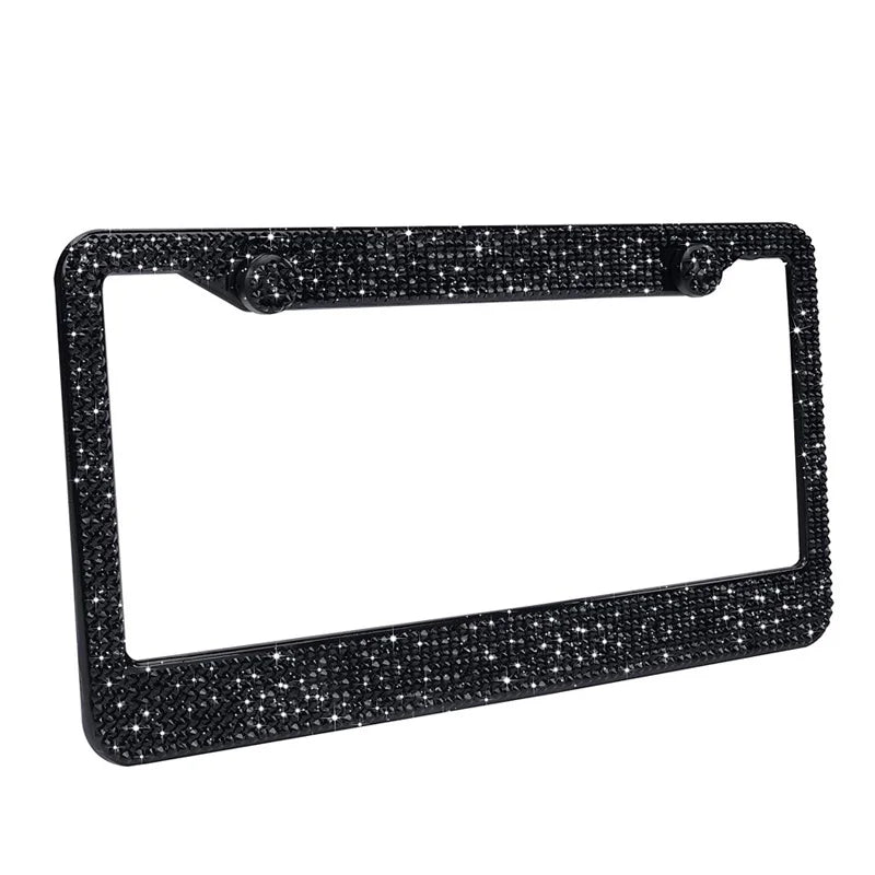 Luxury Crystal Rhinestone License Plate Frame – 2 Pack