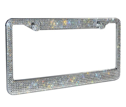 Luxury Crystal Rhinestone License Plate Frame – 2 Pack