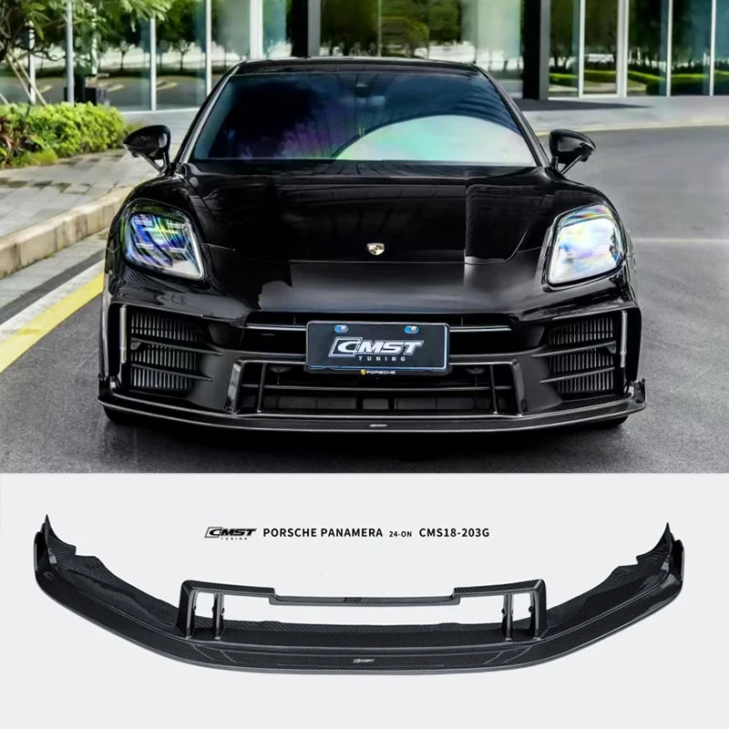 Porsche Panamera 976 (2024+) Dry Carbon Fiber Front Lip – CMST Style