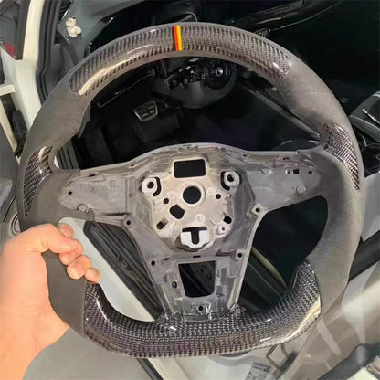 Volkswagen Tiguan / GTI (2022–2024) Suede & Carbon Fiber Steering Wheel